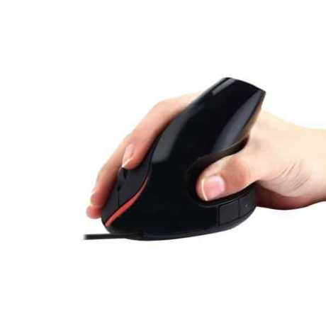 Mouse USB vertical ergonômico Ewent 1800dpi - 5 botões