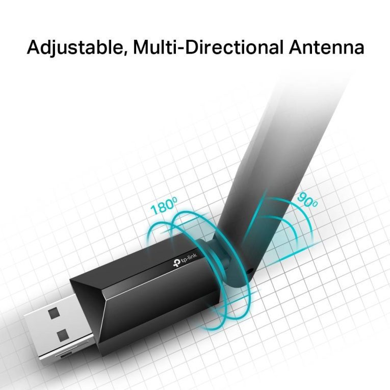 Adaptador USB TP-Link Archer T2U Plus Dual Band Wireless AC600