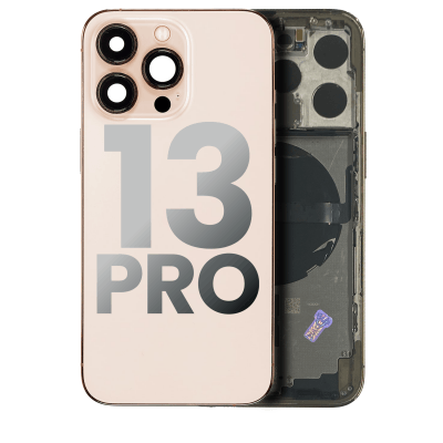 TAMPA TRASEIRA IPHONE 13 PRO GOLD (PREMIUM)