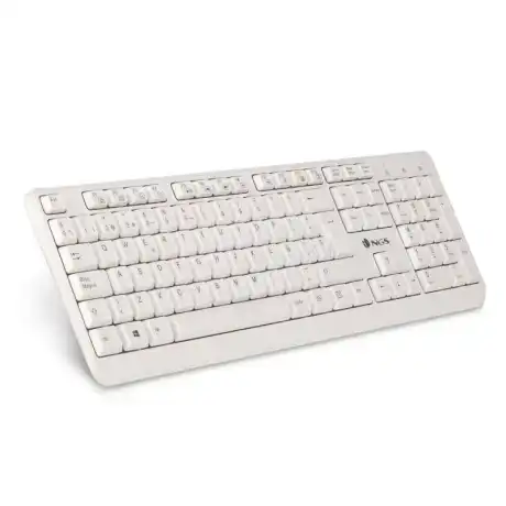 Teclado USB Português NGS Spike - 12 Teclas Multimédia - Cabo 1,40m - Cor Branca