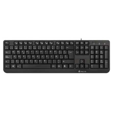 Teclado NGS com 12 Teclas Multimídia - Cabo 1,4m - QWERTY Português - Cor Preto