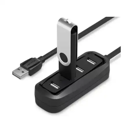 Vention HUB 4 em 1 USB2.0 a 4xUSB2.0 - 0,5m - Cor Preto