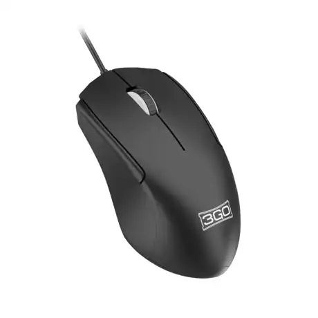 Mouse USB 3GO Lilo 1000dpi - 3 Botões - Uso Ambidestro - Cor Preta