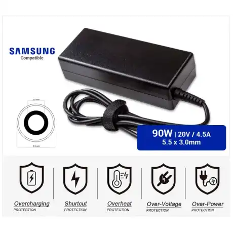 CARREGADOR SAMSUNG COMPATÍVEL | 19V / 4,74A | 5,5 X 3,0MM
