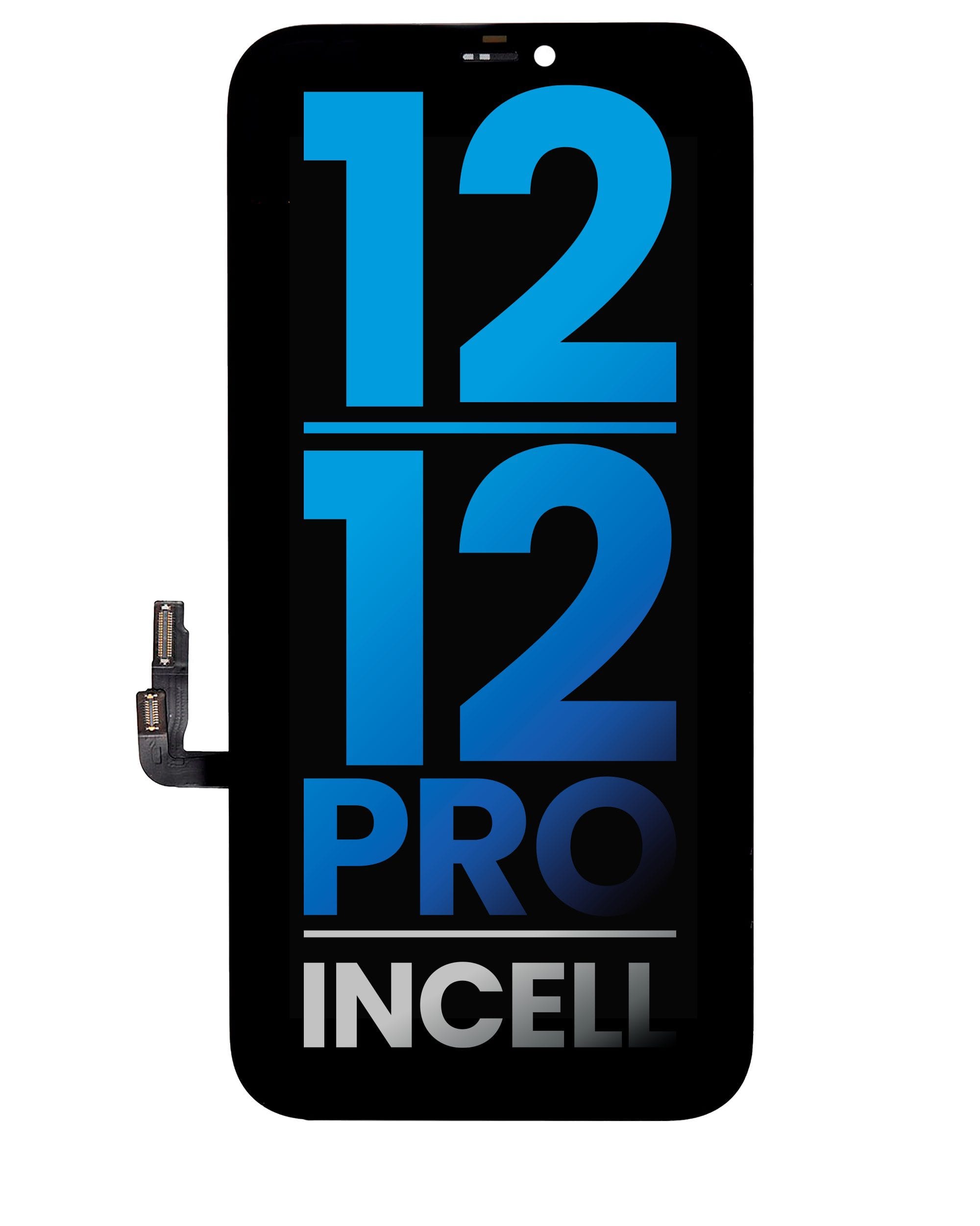 DISPLAY IPHONE 12 / 12 PRO FHD1080p INCELL S/ MENSAGEM DE PEÇA DESCONHECIDA
