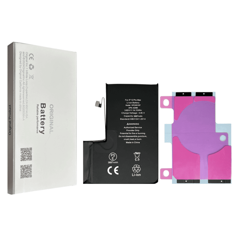 BATERIA IPHONE 12 PRO MAX (OEM) Instalação direta – SEM POP-UP / SAUDE 100%