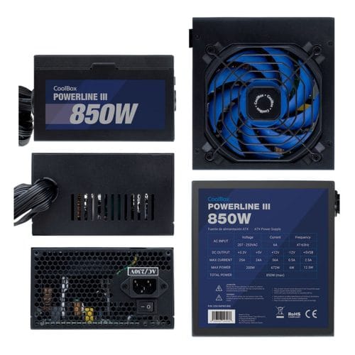 Fonte de Alimentação Coolbox PowerLine III 850W 850W ATX 12V - Image 2