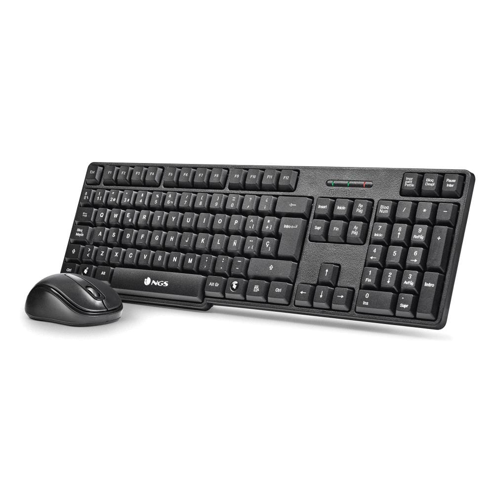 Kit NGS Euphoria com teclado (PT) e mouse sem fio USB de 1200 dpi e 3 botões