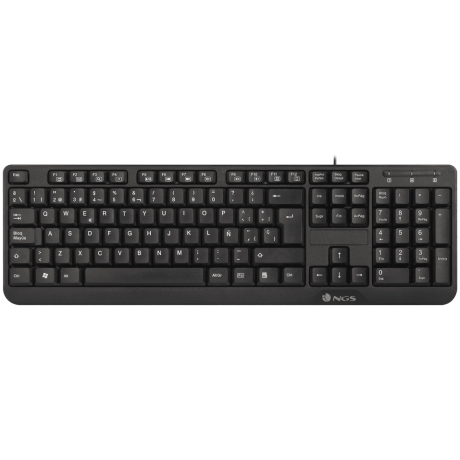 Teclado NGS Funky v3 com 12 teclas multimídia – Cabo de 1,4 m – QWERTY português