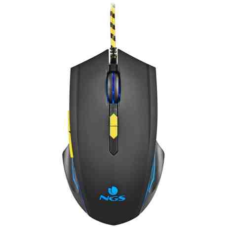 NGS GMX-123 Rato de gaming com fio e luz LED 800/1200/2400/3200 DPI.