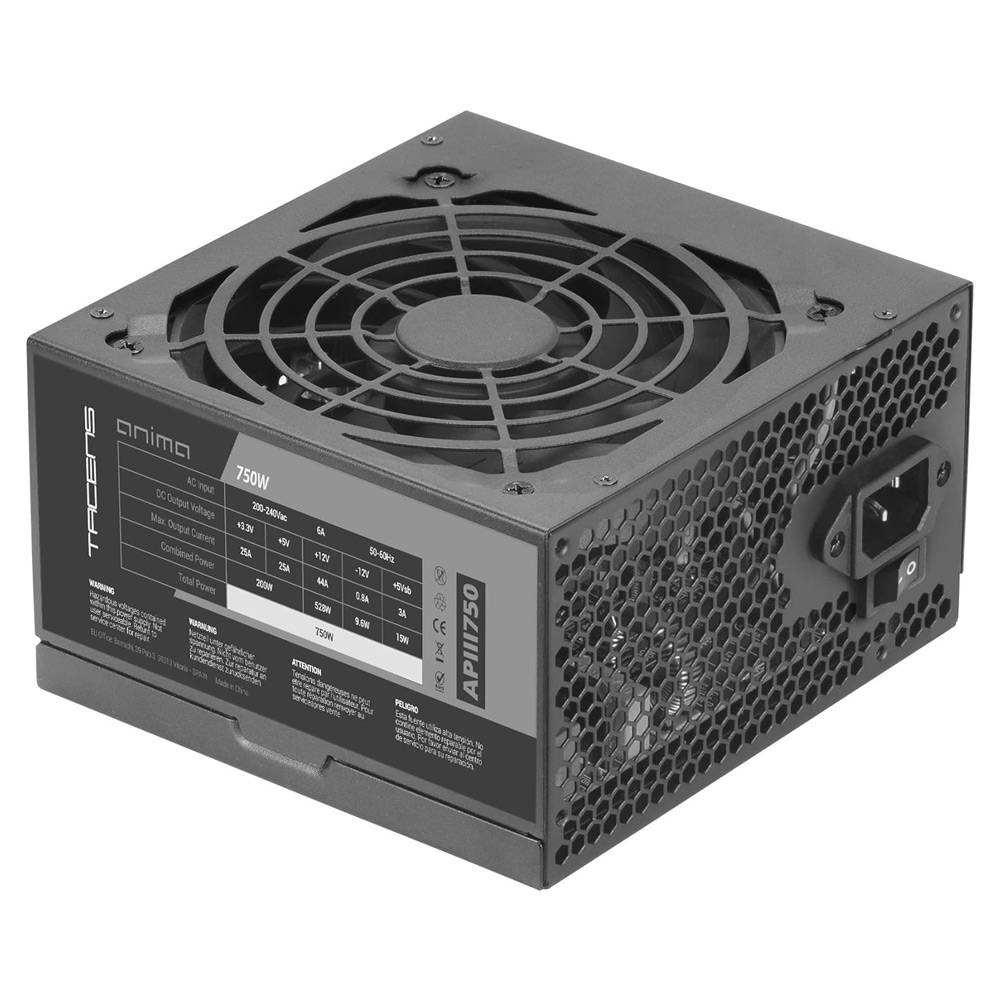 Fonte de alimentação Tacens APIII750 85% Bronze 750W ATX – Tecnologia SMD – Segurança total – Silêncio total