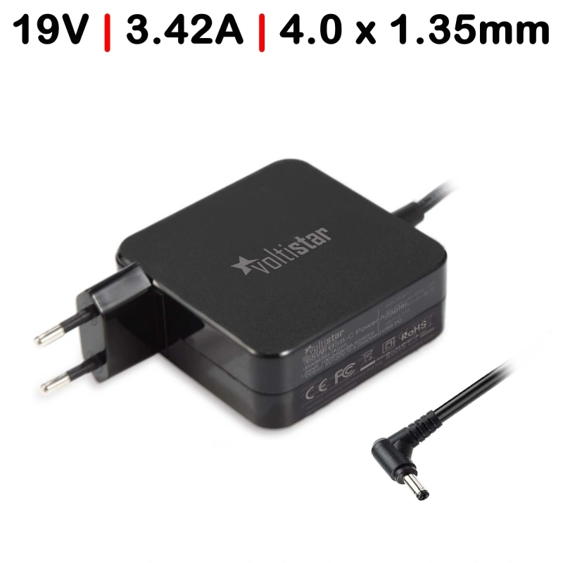 Carregador de parede para laptop ASUS F553 K540 K556 R515, 19V 3.42A 65W