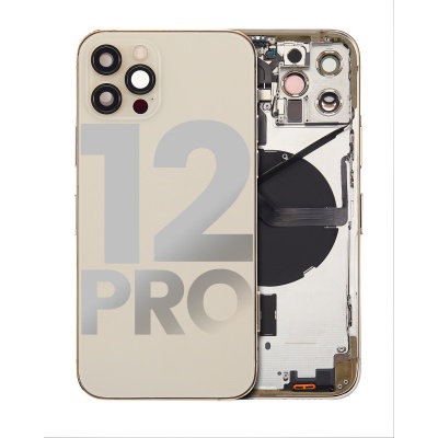 TAMPA TRASEIRA IPHONE 12 PRO DOURADO (PREMIUM)
