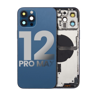 TAMPA TRASEIRA IPHONE 12 PRO MAX AZUL (PREMIUM)