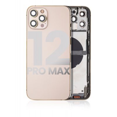 TAMPA TRASEIRA IPHONE 12 PRO MAX DOURADO (PREMIUM)